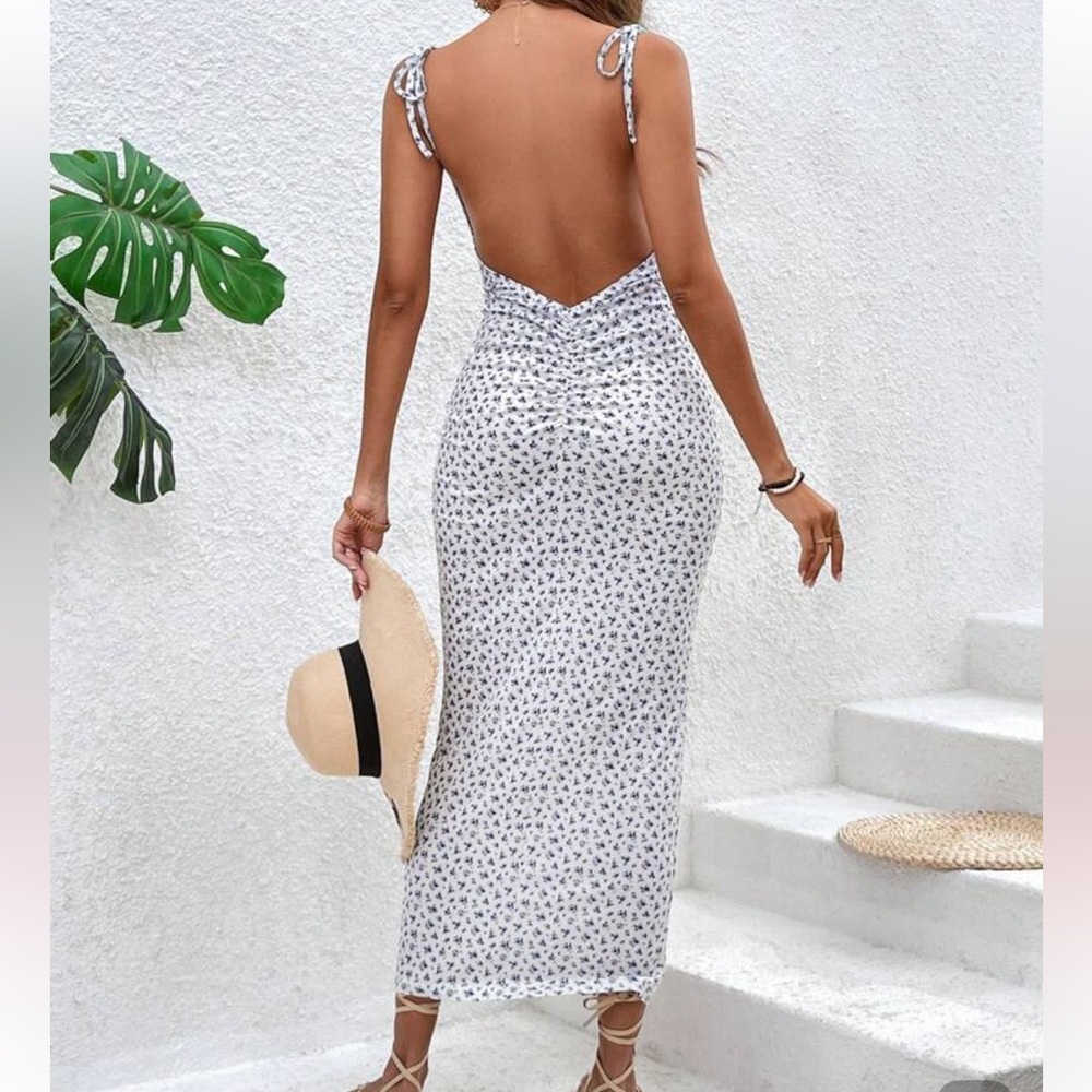 SHEIN Floral Midi Dress